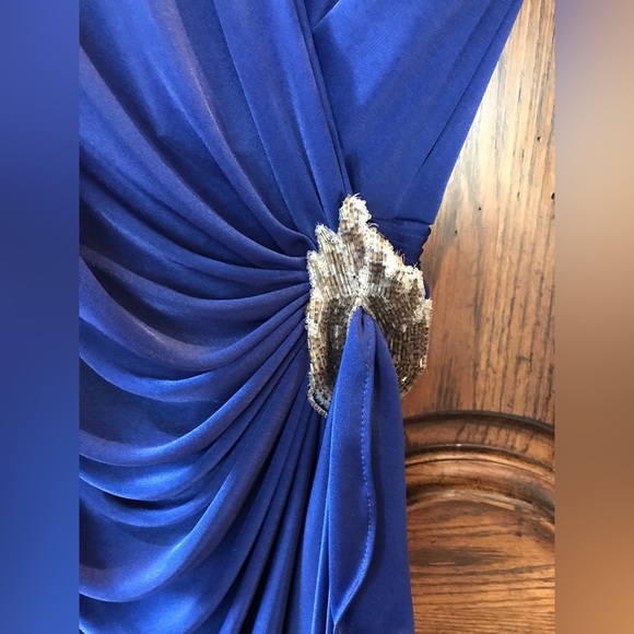 Vintage Abby Kent Blue Dress with Bead Detail Size 8 - Picture 6 of 7